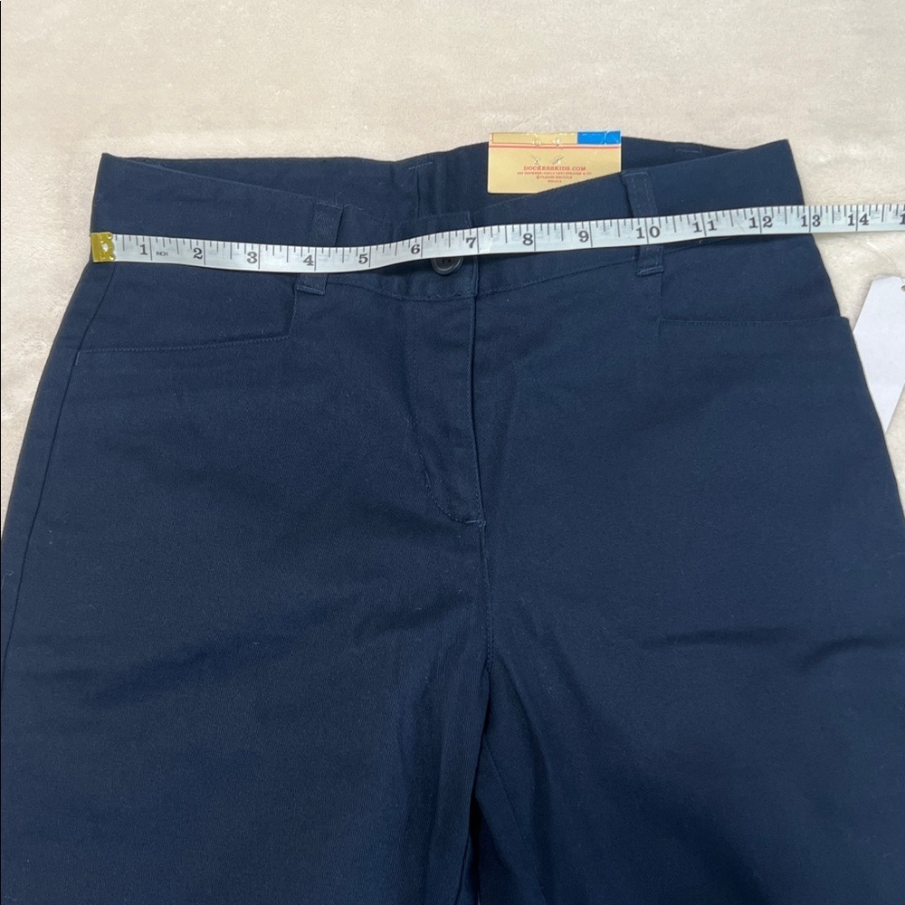 Dockers Girls Stretch Skimmer Capri Pants Navy Blue – Size 12 NWT - Picture 5 of 7